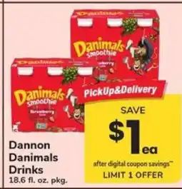 Safeway Dannon Danimals Drinks offer