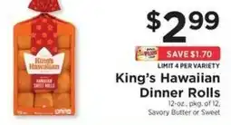 ShopRite King's Hawaiian Dinner Rolls offer