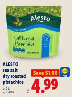 Lidl Alesto sea salt dry roasted pistachios offer
