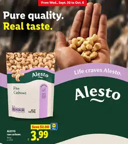 Lidl Alesto raw cashews offer
