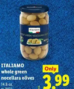 Lidl Italiamo whole green nocellara olives offer