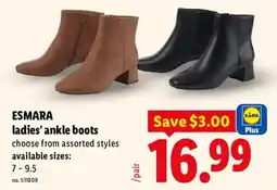 Lidl Esmara ladies' ankle boots offer