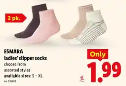 Lidl Esmara ladies' slipper socks offer