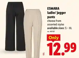 Lidl Esmara ladies' jogger pants offer