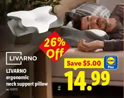 Lidl Livarno ergonomic neck support pillow offer