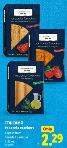 Lidl Italiamo focaccia crackers offer