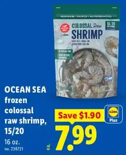 Lidl Ocean sea frozen colossal raw shrimp offer