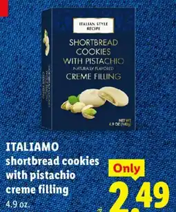 Lidl Italiamo shortbread cookies with pistachio creme filling offer
