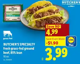 Lidl Butcher's specialty fresh grass-fed ground beef offer