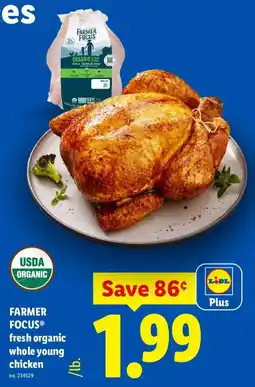 Lidl Farmer Focus fresh organic whole young chicken offer