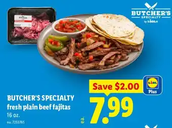 Butcher's Specialty fresh plain beef fajitas
