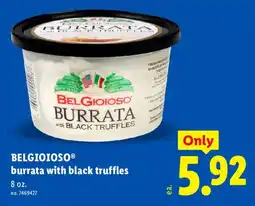 Lidl Belgioioso burrata with black truffles offer
