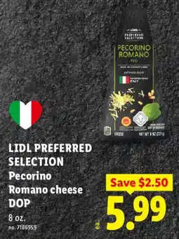 Lidl Lidl preferred selection pecorino romano cheese dop offer