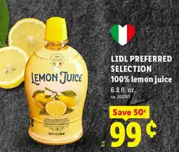 Lidl Lidl preferred selection lemon juice offer