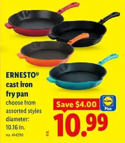 Lidl Ernesto cast iron fry pan offer