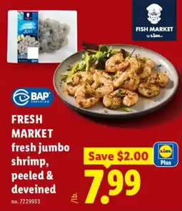 Lidl Fish Market fresh jumbo shrimp offer