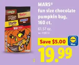Lidl Mars fun size chocolate pumpkin bag offer