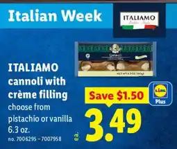 Lidl Italiamo cannoli with crème filling offer