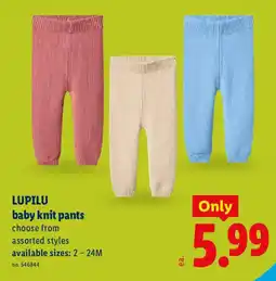 Lidl Lupilu baby knit pants offer