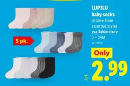 Lidl Lupilu baby socks offer