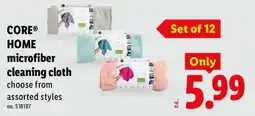 Lidl Core Home microfiber cleaning cloth offer