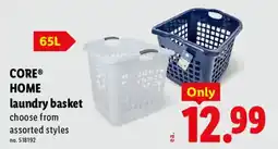 Lidl Core home laundry basket offer