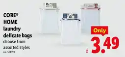 Lidl Core home laundry delicate bags offer