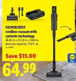 Lidl Silvercrest cordless vacuum with cyclonic technology offer