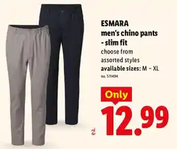 Lidl Esmara men's chino pants offer