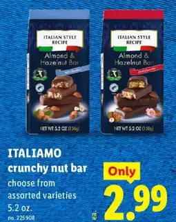 Lidl Italiamo crunchy nut bar offer