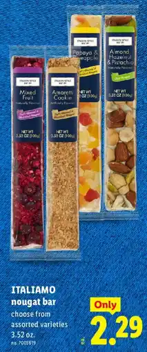 Lidl Italiamo nougat bar offer