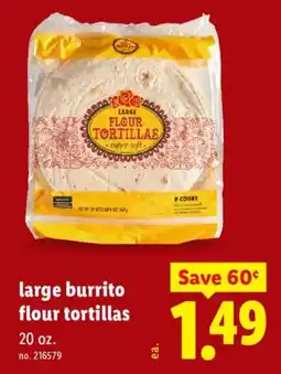 Lidl large burrito flour tortillas offer