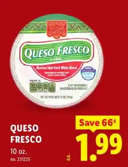 Lidl Queso Fresco offer