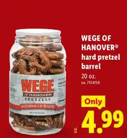 Lidl Weges of Hanover hard pretzel barrel offer