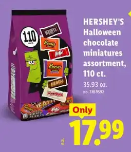 Lidl Hershey's halloween chocolate miniatures assortment offer