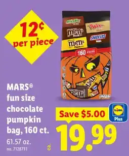 Lidl Mars fun size chocolate pumpkin bag offer