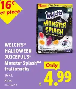 Lidl Welch's Halloween Juiceful's Monster Splash fruit snacks offer