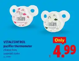 Lidl Vitalcontrol pacifier thermometer offer