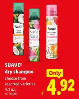 Lidl Suave dry shampoo offer