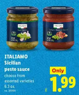 Lidl Italiamo sicilian pesto sauce offer