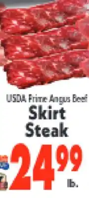 Marino's Supermarket USDA Prime Angus Beef Skirt Steak offer