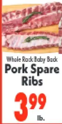 Marino's Supermarket Whole Rack Baby Back Pork Spare Ribs offer