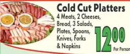 Marino's Supermarket Cold Cut Platters offer