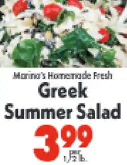 Marino's Supermarket Marina's Homemade Fresh Greek Summer Salad offer