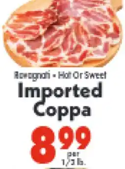 Marino's Supermarket Bovagnati Hot Or Sweet Imported Coppa offer
