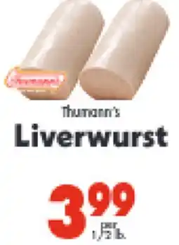 Marino's Supermarket Thumann's Liverwurst offer
