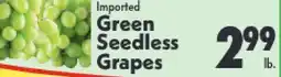 Marino's Supermarket Green Seedless Grapes offer