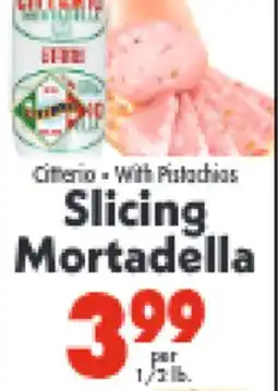 Marino's Supermarket Slicing Mortadella offer