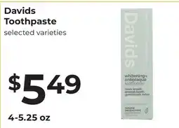 Lifethyme Davids Toothpaste offer