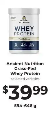Lifethyme Ancient Nutrition Grass-Fed Whey Protein offer
